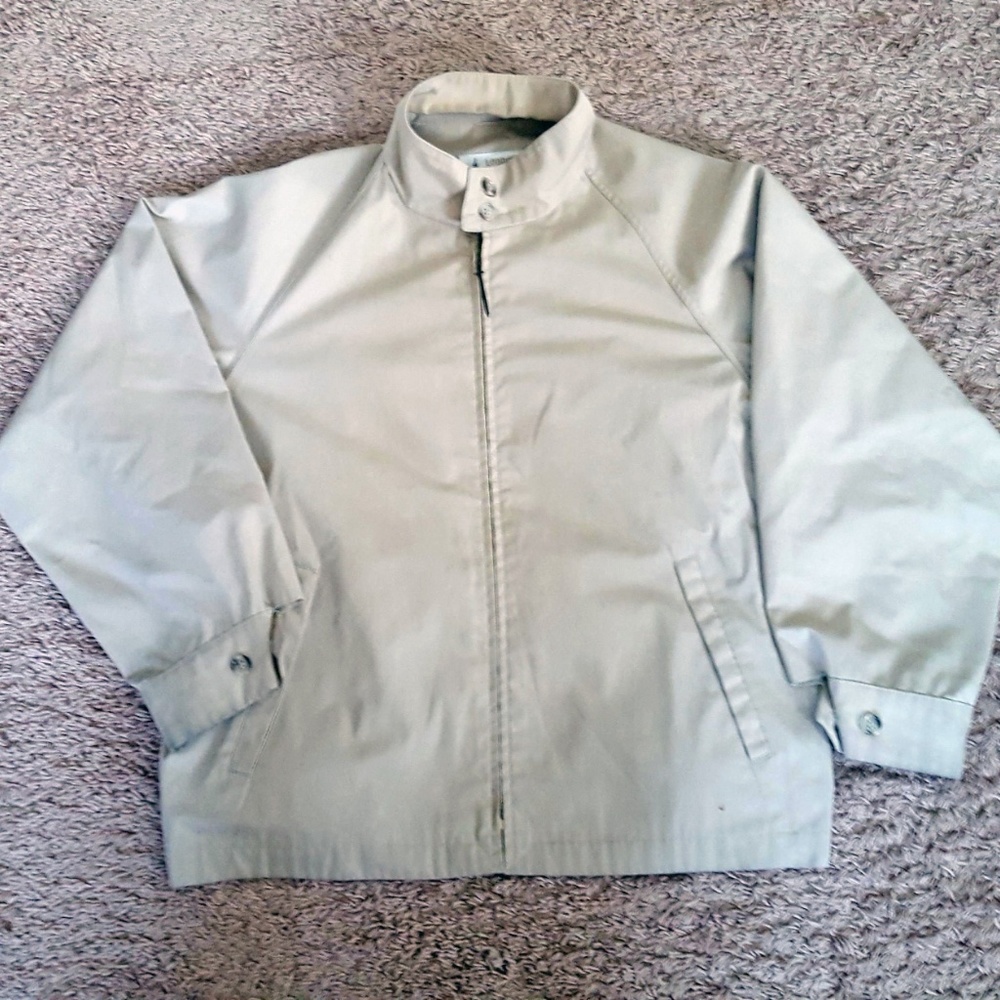 London Fog Men's Casual Zip Up Jacket 40R Tan
